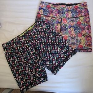 Victoria's Secret Neon Floral and Geometric Athletic Shorts
